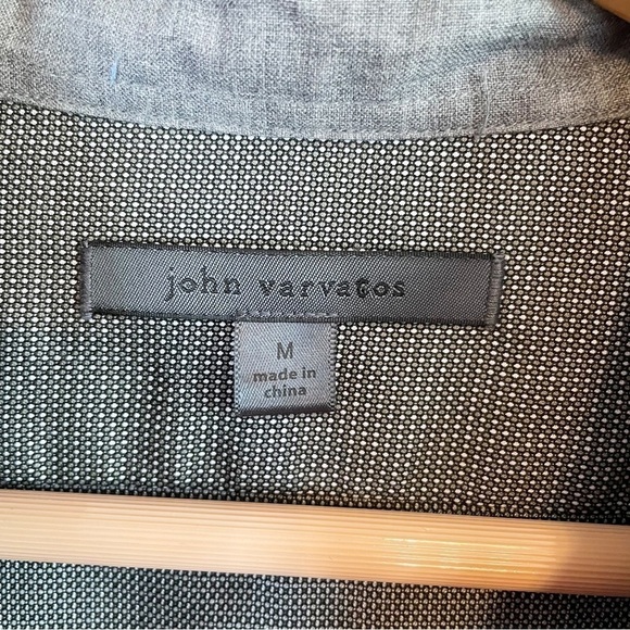 John Varvatos Carbon Grey Long Sleeve Button Down Shirt size Medium - Picture 4 of 7